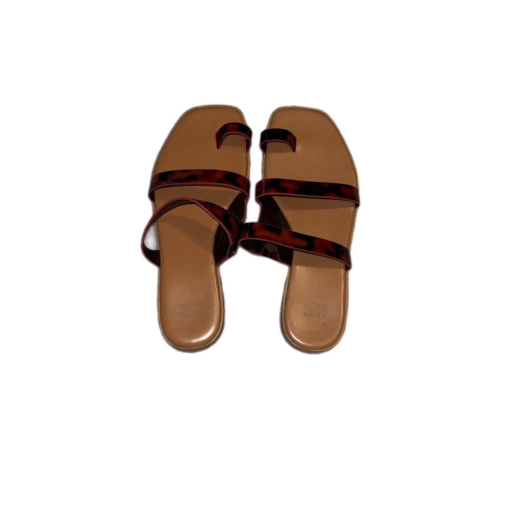 A New Day Tortoise Marilyn Toe Loop Slide On Sandals Size 6 Women’s